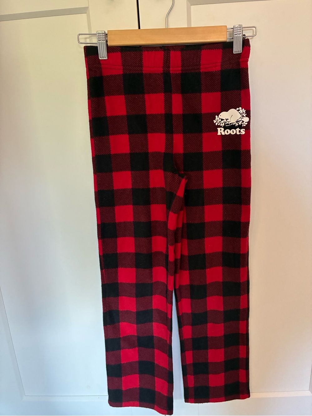 Roots Kids Red & Black Plaid Pajama Bottoms